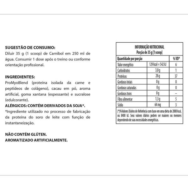 Imagem de Suplemento em Pó Combo Carnibol Proteina de Carne Isolado Hidrolisado 1,8 Kg Creatina Bcaa Darkness