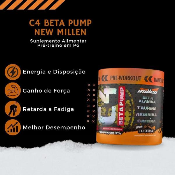 Imagem de Suplemento em pó New Millen C4 Beta Pump 225g