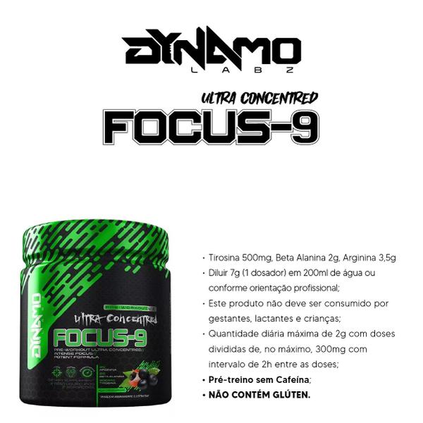Suplemento em Pó Pré Treino Focus-9 210g Dynamo Labz - Dynamo Labz Imagem de Suplemento em Pó Pré Treino Focus-9 210g Dynamo Labz