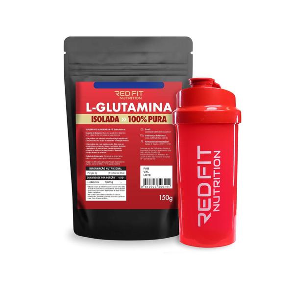 Imagem de Suplemento em Pó Red Fit Nutrition 100% Puro Importado C/ Laudo L-Glutamina 150g