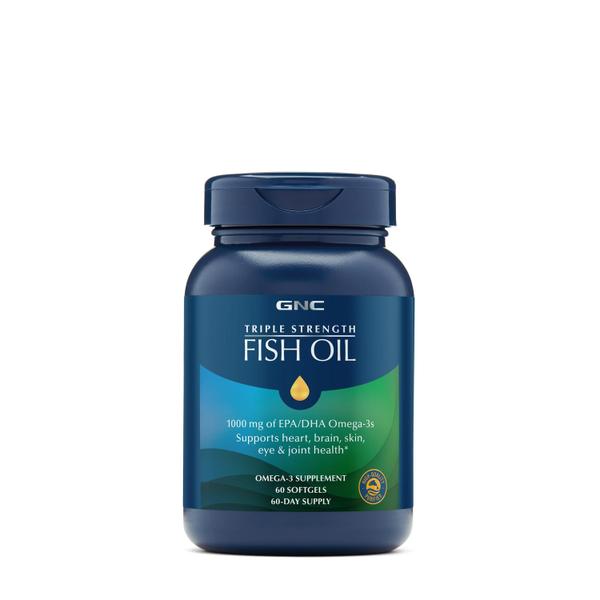 Imagem de Suplemento GNC Triple Strength Omega 3 Óleo de Peixe 1000mg 60s