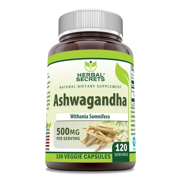 Imagem de Suplemento Herbal Secrets Extrato de Ashwagandha 500 mg 120 cápsulas