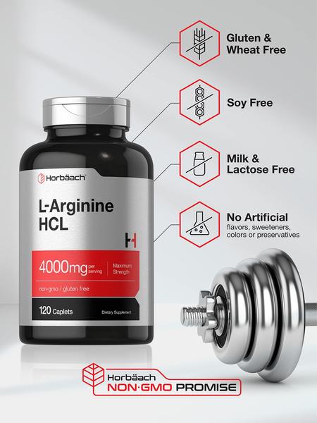 Imagem de Suplemento Horbäach L-Arginina 4000 mg 120 cápsulas