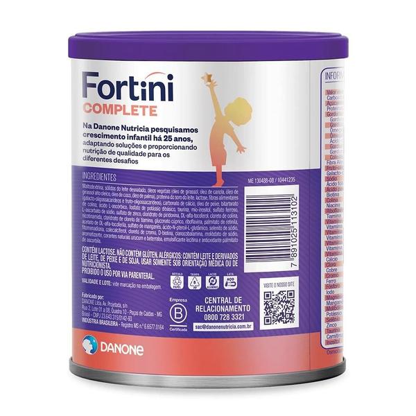 Imagem de Suplemento Infantil Em Pó Danone-  Fortini Complete- Sabor Vitamina Frutas- 800g 