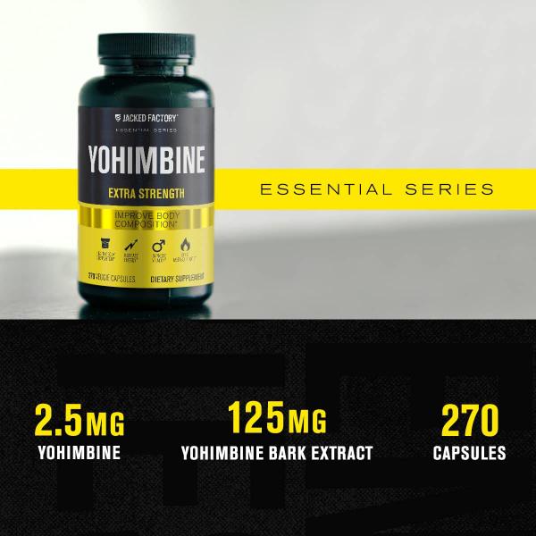 Imagem de Suplemento Jacked Factory Yohimbine Extra Strength 270 cápsulas