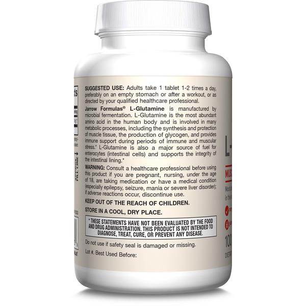 Imagem de Suplemento Jarrow Formulas L-Glutamina 1000 mg 100 comprimidos