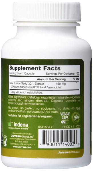 Imagem de Suplemento Jarrow Formulas Milk Thistle 150 mg 100 cápsulas