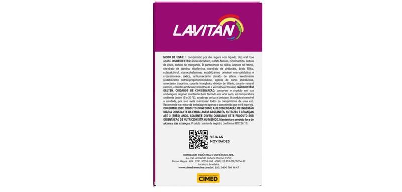 Imagem de Suplemento Lavitan A-Z Mulher 60 Comprimidos - Cimed