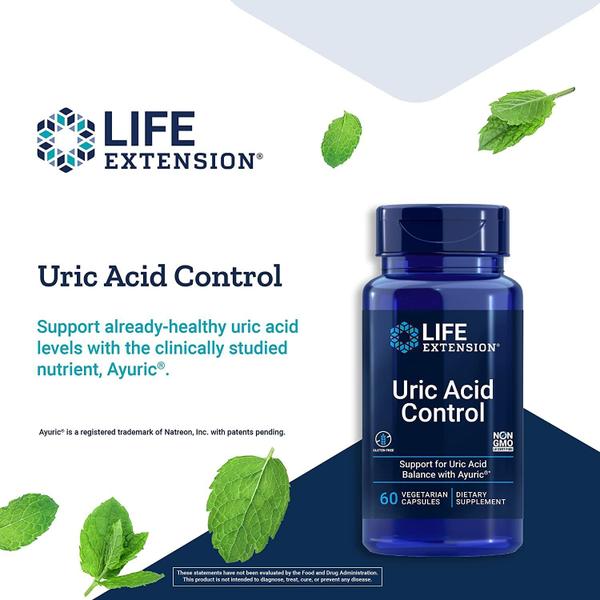 Imagem de Suplemento Life Extension Uric Acid Control 60 cápsulas