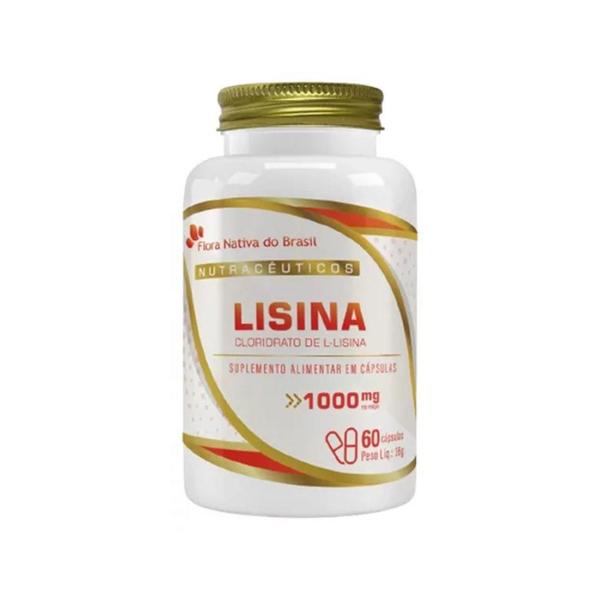 Imagem de Suplemento Lisina 1000mg/PORÇÃO 60caps - Flora Nativa