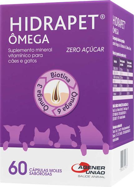 Suplemento Mineral Vitamínico Hidrapet Ômega Zero Açúcar Agener 60 cápsulas - Agener União Imagem de Suplemento Mineral Vitamínico Hidrapet Ômega Zero Açúcar Agener 60 cápsulas