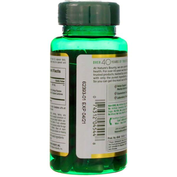 Imagem de Suplemento Nature's Bounty Ginkgo Biloba 120 mg 100 cápsulas