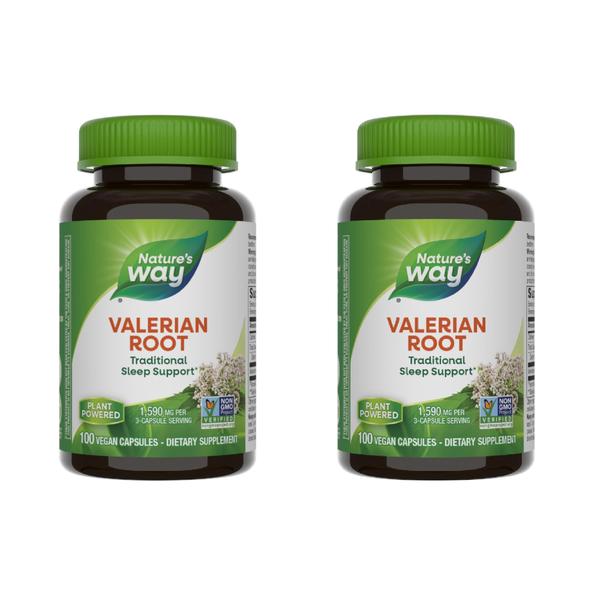 Imagem de Suplemento Nature's Way Valerian Root, 100 cápsulas - pacote com 2