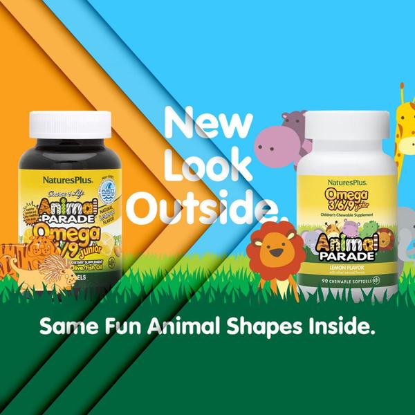 Imagem de Suplemento Natures Plus Animal Parade Omega 3/6/9 Júnior