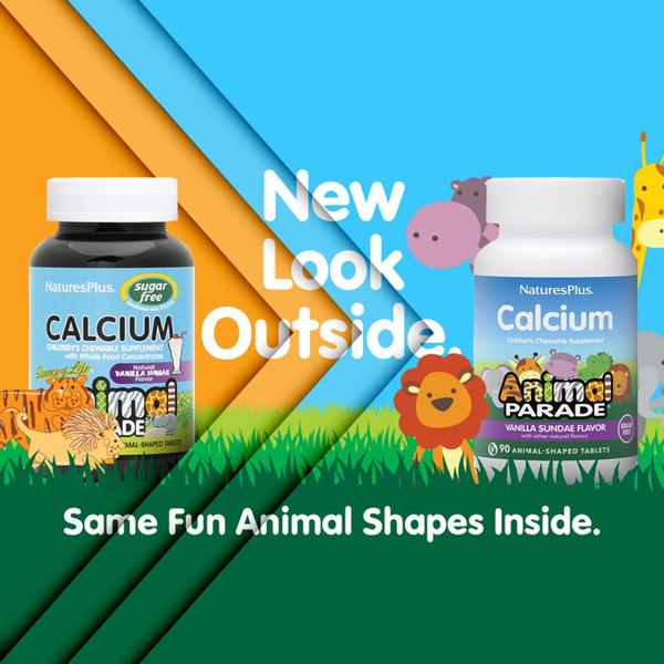 Imagem de Suplemento NaturesPlus Animal Parade Calcium 90 comprimidos x2