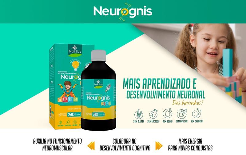 Imagem de Suplemento Neurognis Kids B6 B12 B9 B3 - Biofhitus