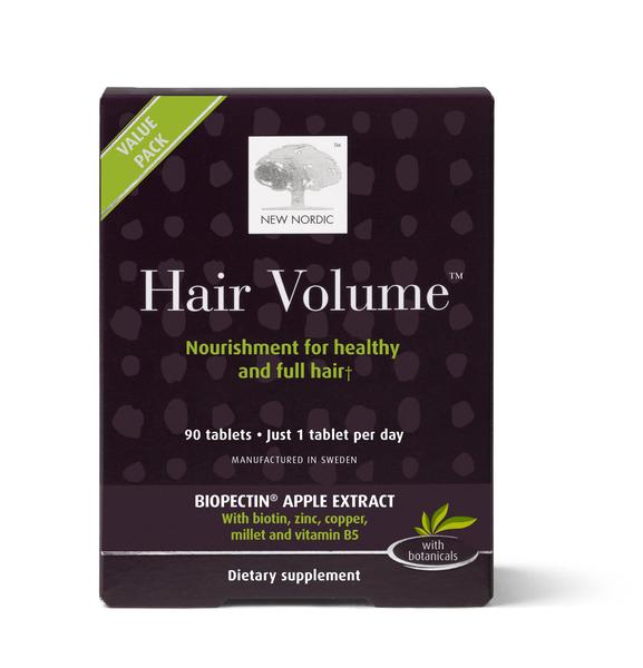 Suplemento NEW NORDIC Hair Volume Tablets 3000mcg Biotina 90ct Imagem de Suplemento NEW NORDIC Hair Volume Tablets 3000mcg Biotina 90ct