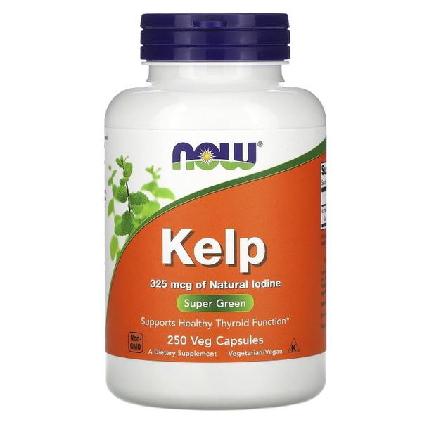 Imagem de Suplemento NOW Foods Kelp 325 mcg de iodo natural 250 cápsulas