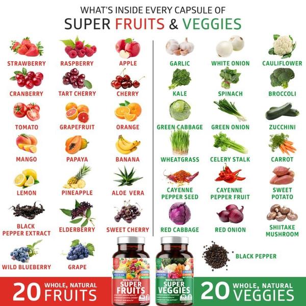 Imagem de Suplemento Number One Nutrition N1N Premium Super Fruits & Veggies 360 cápsulas