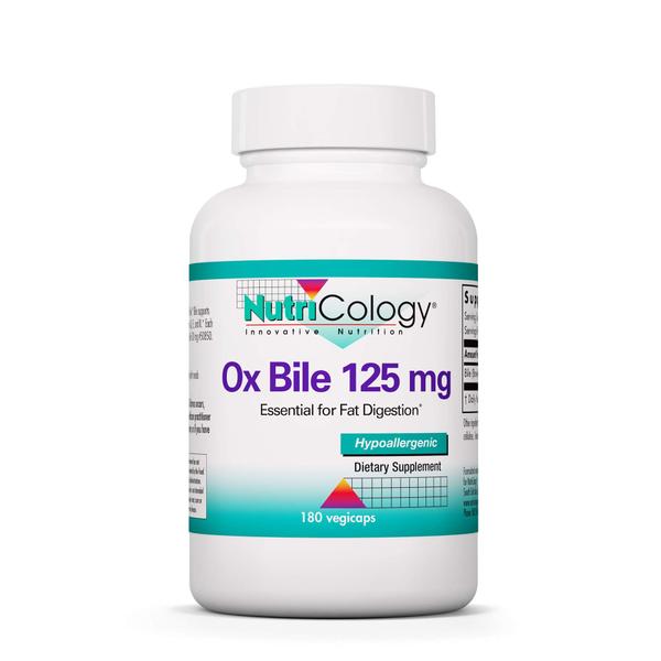 Imagem de Suplemento Nutricology Ox Bile 125 mg 180 cápsulas