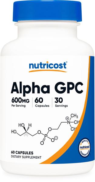 Imagem de Suplemento Nutricost Alpha GPC 600mg 60 cápsulas vegetariano