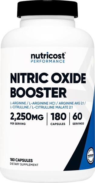 Imagem de Suplemento Nutricost Nitric Oxide Booster 2250mg 180 cápsulas