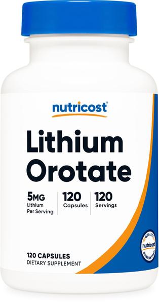 Imagem de Suplemento Nutricost Orotato de Lítio 5mg 120 Cápsulas