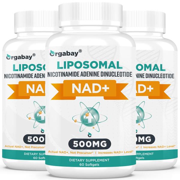 Imagem de Suplemento Orgabay Lipossomal NAD+ 500 mg com TMG 250 mg 180 cápsulas