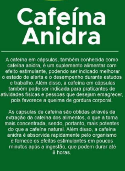 Imagem de Suplemento para atletas Cafeína Anidra 60 cápsulas 420mg