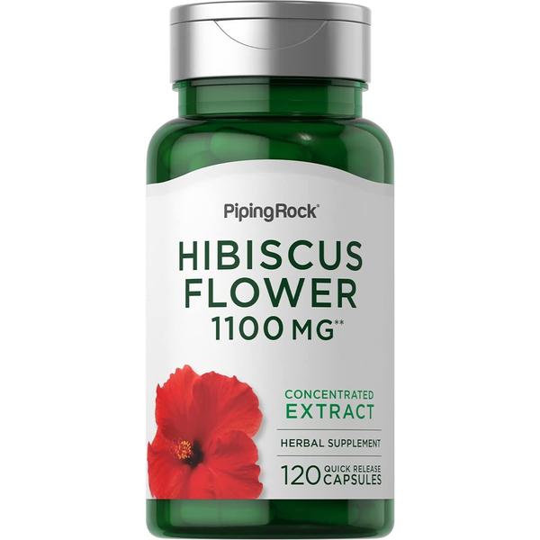 Imagem de Suplemento Piping Rock Hibiscus Flowers 1100mg 120 cápsulas