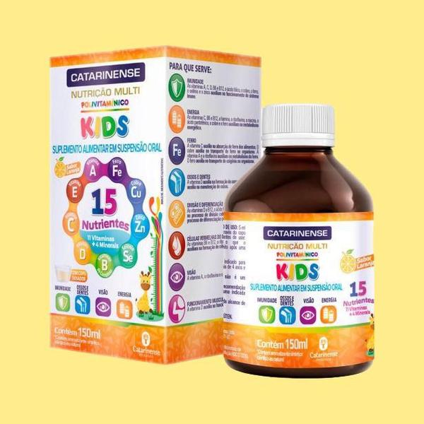 Suplemento Polivitamínico Kids Multi 150ml - Catarinense Imagem de Suplemento Polivitamínico Kids Multi 150ml - Catarinense