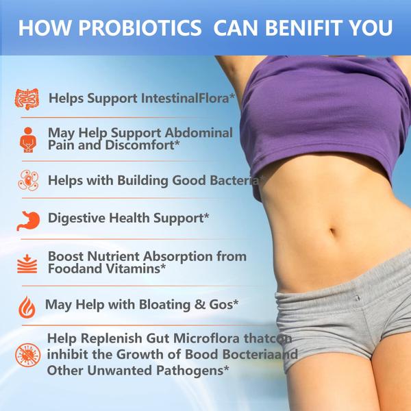 Imagem de Suplemento probiótico OMOGS Probiotics 120 bilhões de CFUs 60 cápsulas