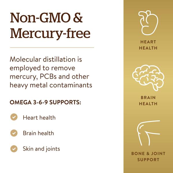 Imagem de Suplemento Solgar Omega 3-6-9 1300mg 120 cápsulas gelatinosas