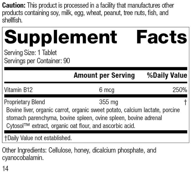 Imagem de Suplemento Standard Process Cataplex B12 90 comprimidos