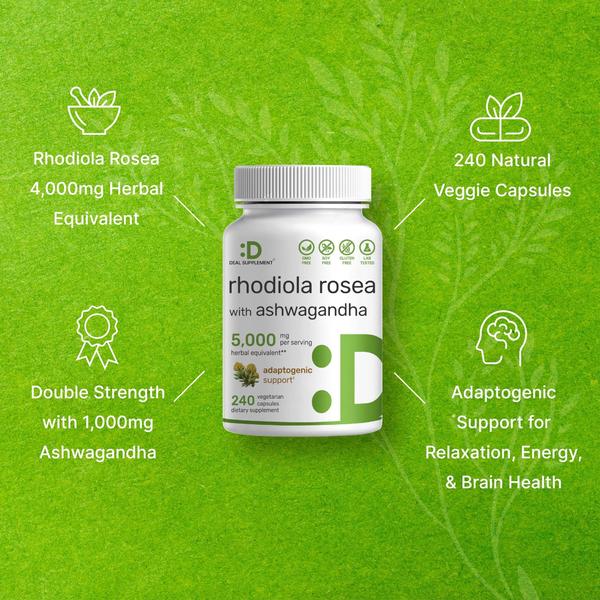 Imagem de Suplemento SUPLEMENTO PROMOCIONAL Rhodiola Rosea com Ashwagandha 5000mg