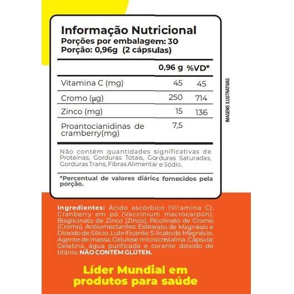 Imagem de Suplemento URO Pauher Cranberry + Vitamina C 60 Cápsulas - ORTHO Pauher VT03