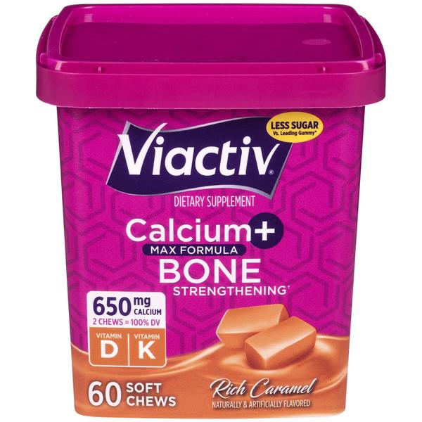 Imagem de Suplemento Viactiv Calcium +Vitamina D3 Soft Chews 60% Caramel