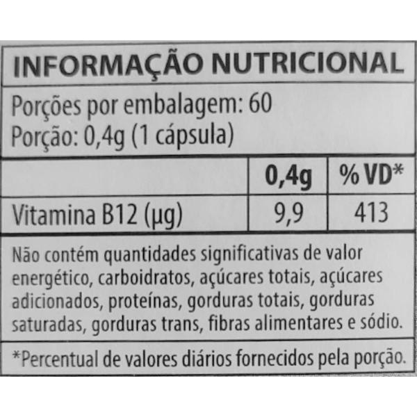 Imagem de Suplemento Vitamina B12 Vegana 60 Cps - La San-Day