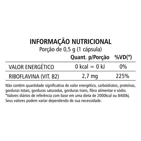 Imagem de Suplemento Vitamina B2 Riboflavina Natunectar 60 Cápsulas