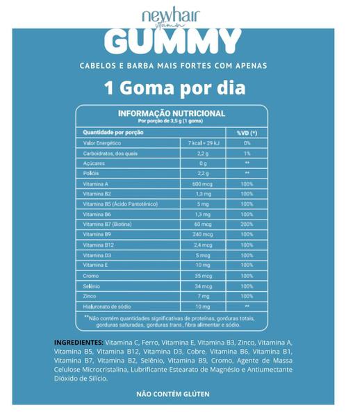 Imagem de Suplemento Vitamina Capilar - New Hair Gummy Masculino