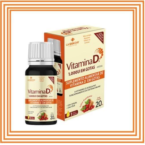 Imagem de Suplemento Vitamina D3 1000Ui Framboesa 20Ml - La San Day