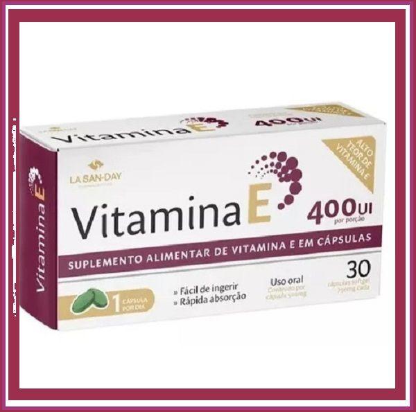 Imagem de Suplemento Vitamina E 400Ui 30Cps Softgel - La San Day