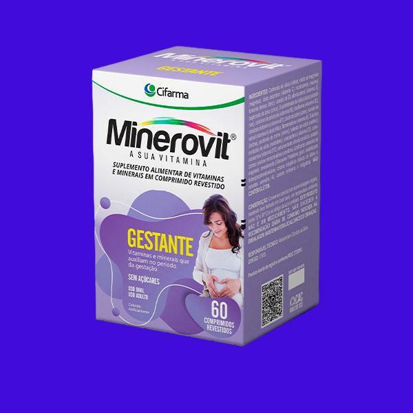 Suplemento Vitamina Minerovit Gestantes 60 Cpr Cifarma Imagem de Suplemento Vitamina Minerovit Gestantes 60 Cpr Cifarma