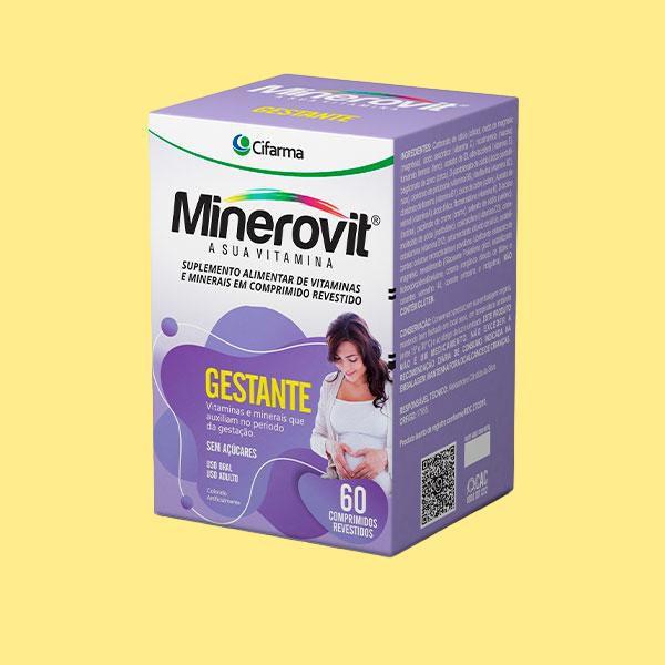 Suplemento Vitamina Minerovit Gestantes 60 Cpr Cifarma Imagem de Suplemento Vitamina Minerovit Gestantes 60 Cpr Cifarma