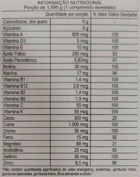 Suplemento Vitamina Minerovit Gestantes 60 Cpr Cifarma Imagem de Suplemento Vitamina Minerovit Gestantes 60 Cpr Cifarma