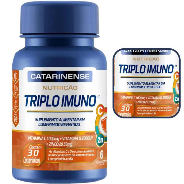 Suplemento Vitamina Nutrição Triplo Imuno 30Cpr Catarinense Imagem de Suplemento Vitamina Nutrição Triplo Imuno 30Cpr Catarinense