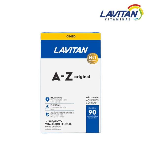 Imagem de Suplemento Vitamínico AZ Original Lavitan 90 Comprimidos