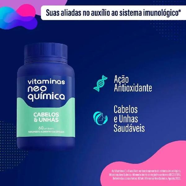 Imagem de Suplemento Vitamínico Cabelos e Unhas C /60Cpr - Neo Quimica