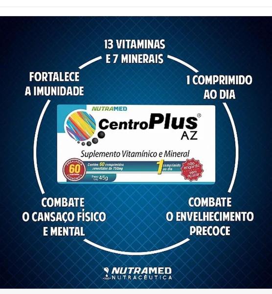 Imagem de Suplemento Vitaminico E Mineral Centro Plus 60 Cap 750Mg