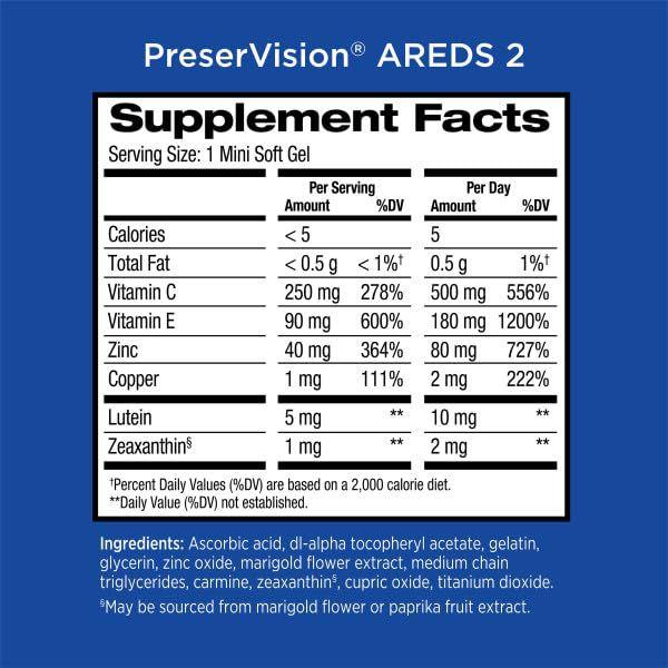 Imagem de Suplemento vitamínico e mineral para olhos AREDS 2